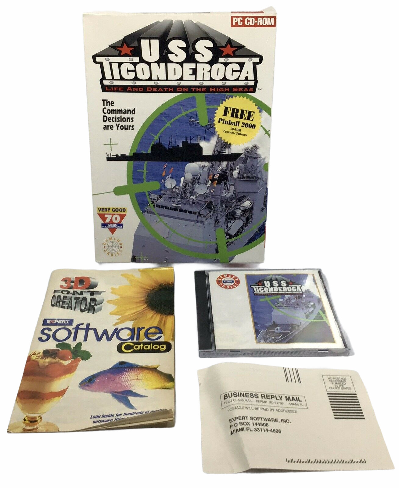 USS Ticonderoga: Life and Death On High Seas PC CD-ROM Game Vintage BIG BOX CIB