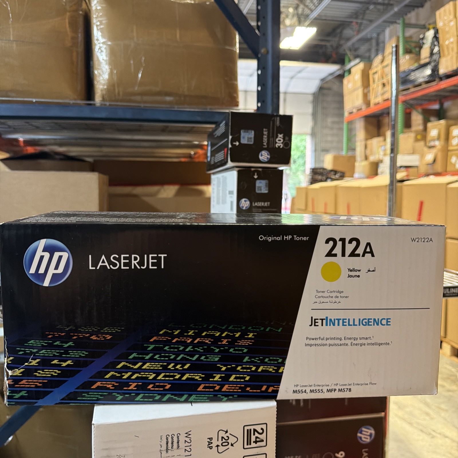 HP 212A Yellow Toner Cartridge Works for Color LaserJet Enterprise Damaged Box