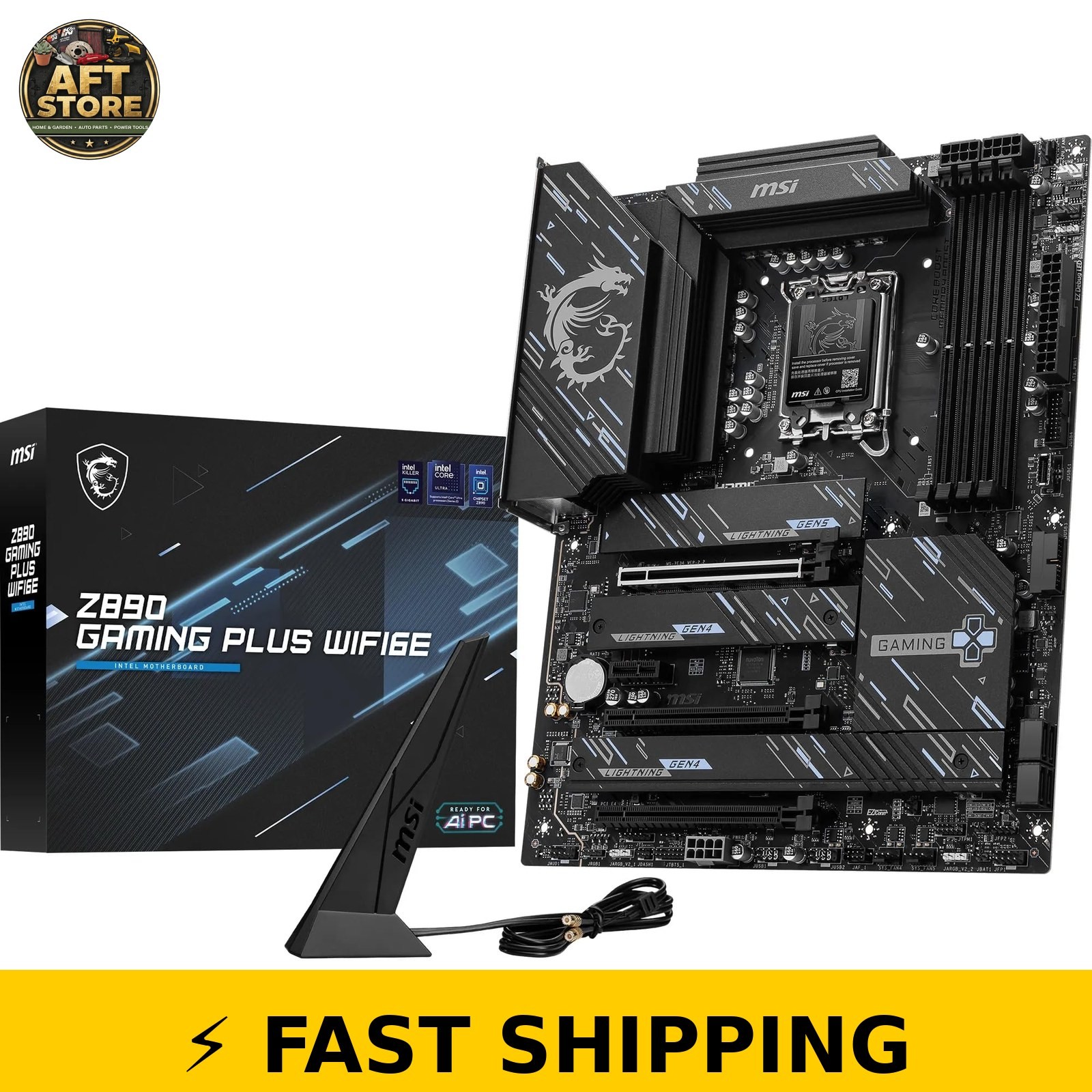 MSI Z890 Gaming Plus WIFI6E Motherboard - ATX, DDR5, Wi-Fi 6E