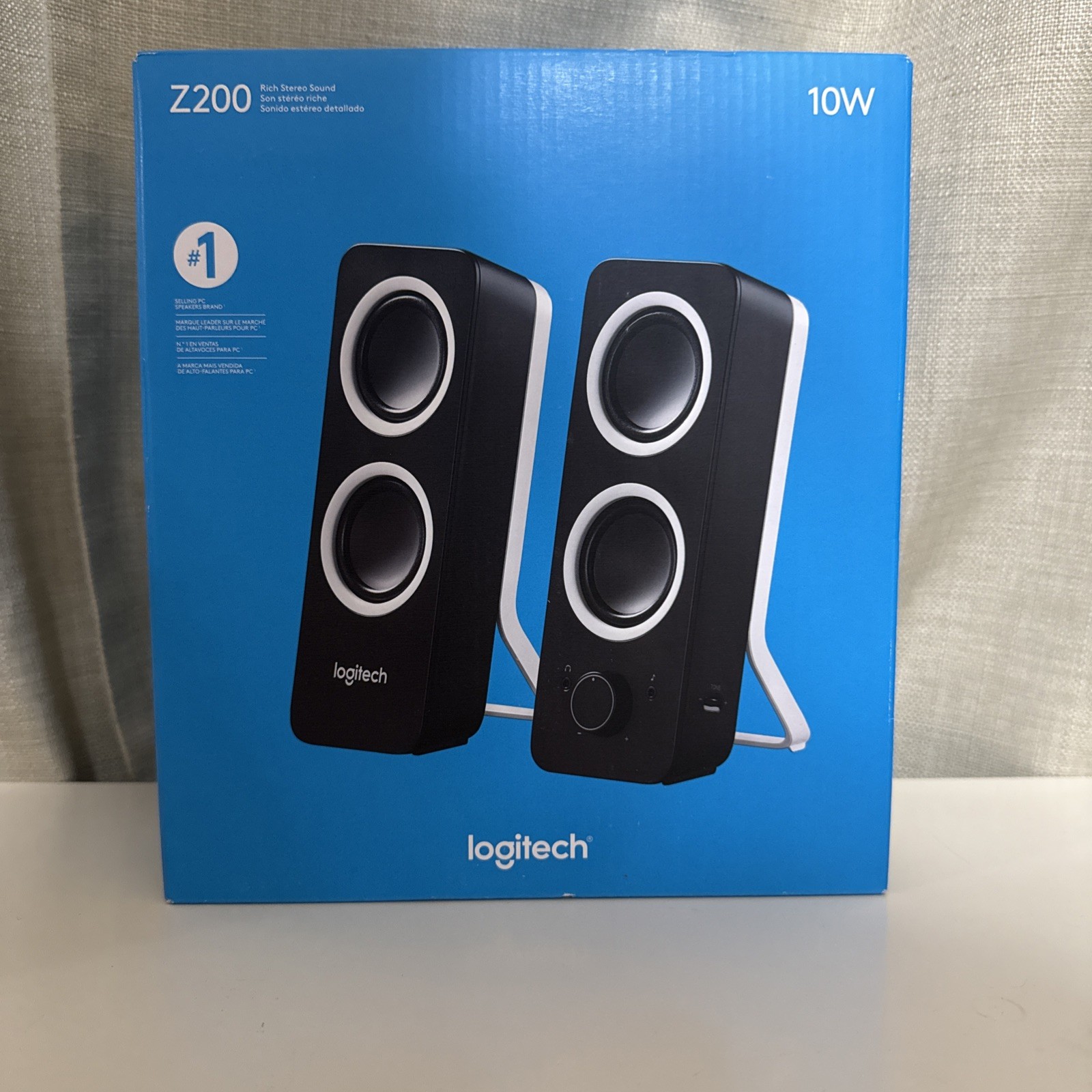 Logitech Z200 Multimedia Pair of Speakers Black PC Desktop New In Box 10w