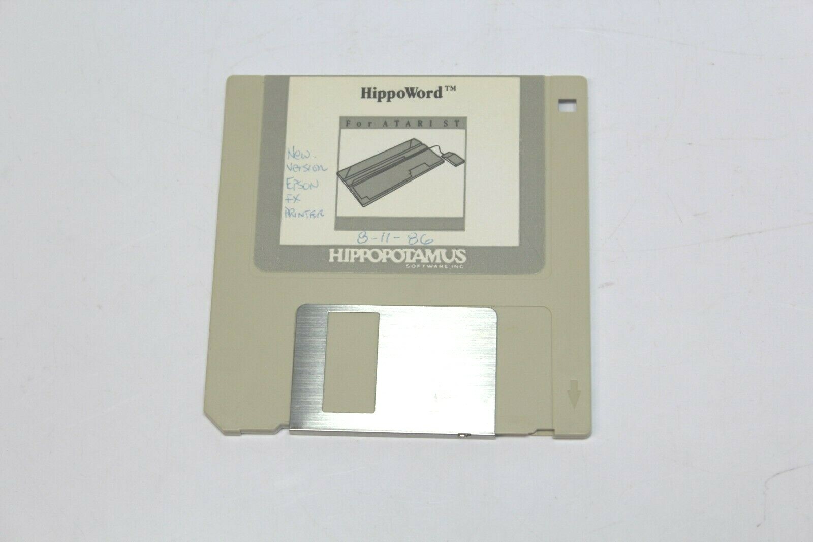 VTG Hippopotamus Software HippoWord New Epson Prn Atari ST 1986 UNTESTED AS IS