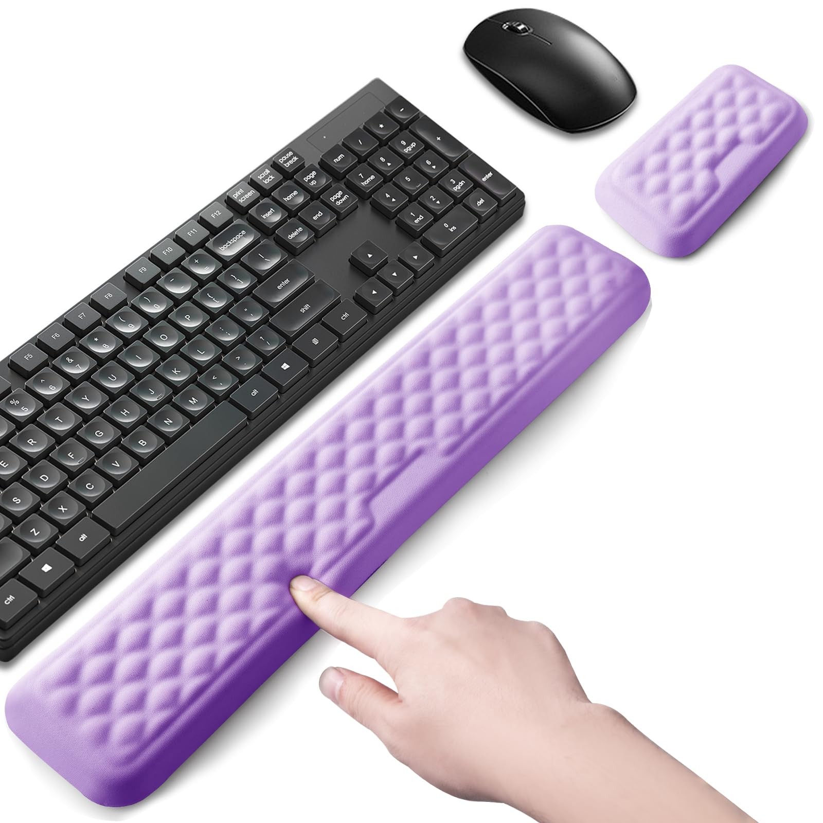 Keyboard Wrist Rest Mouse Wrist Support, Memory Foam Wrist Rest Pad for Compu...