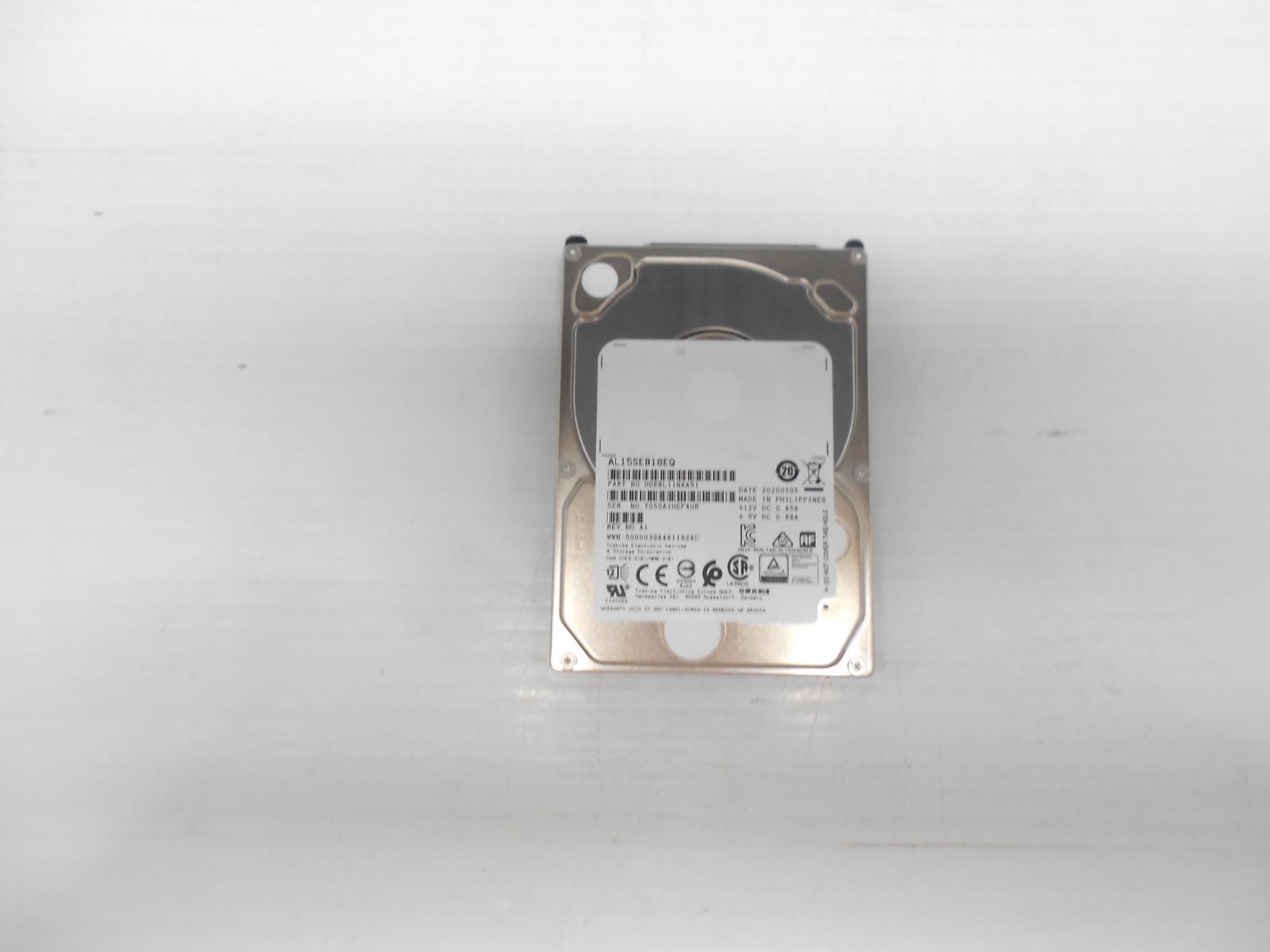 Toshiba 1.8TB 10K SAS 2.5" 12Gbps 12GB HARD DRIVE Dell HP Server AL15SEB18EQ