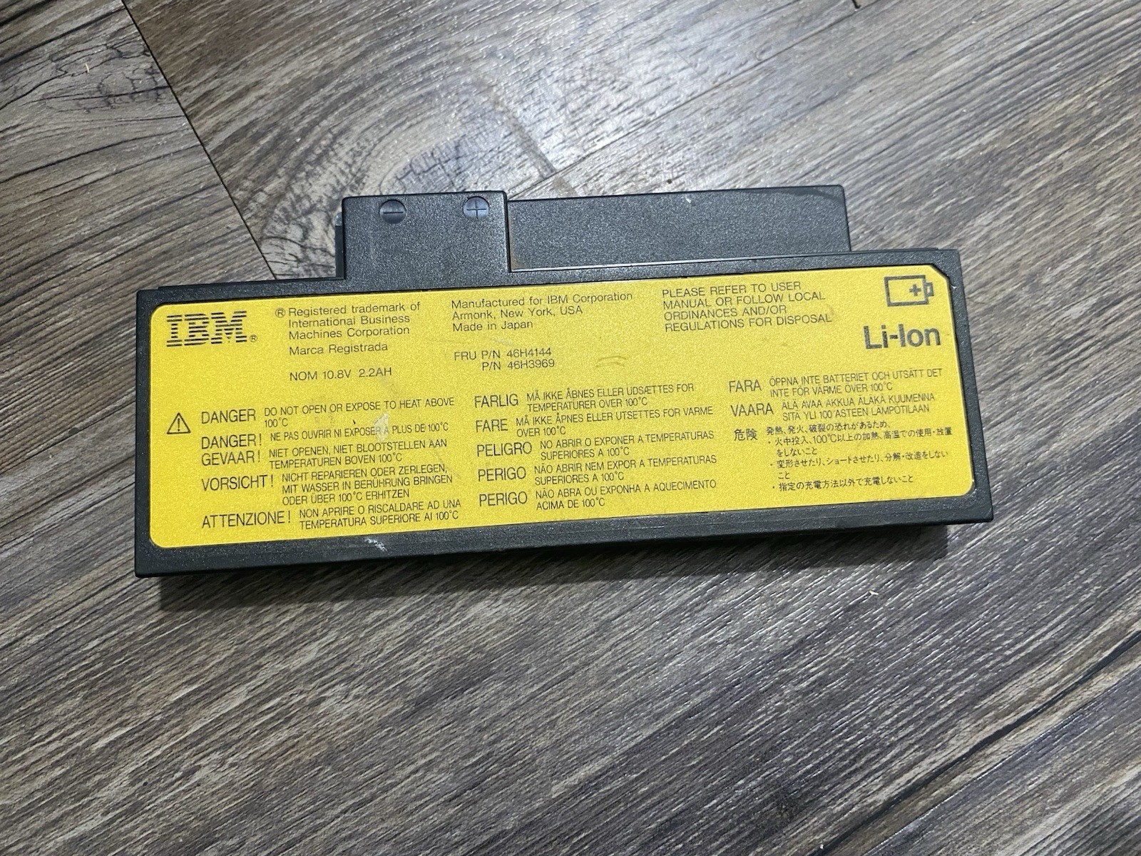 Vintage IBM ThinkPad 560 Battery Pack 10.8V 2.2Ah FRU P/N 46H4144 OEM