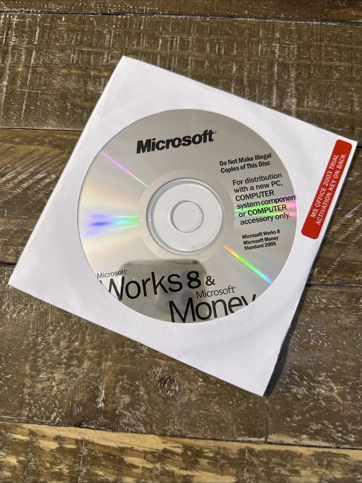 Microsoft Works 8 And Microsoft Money PC Cd Rom