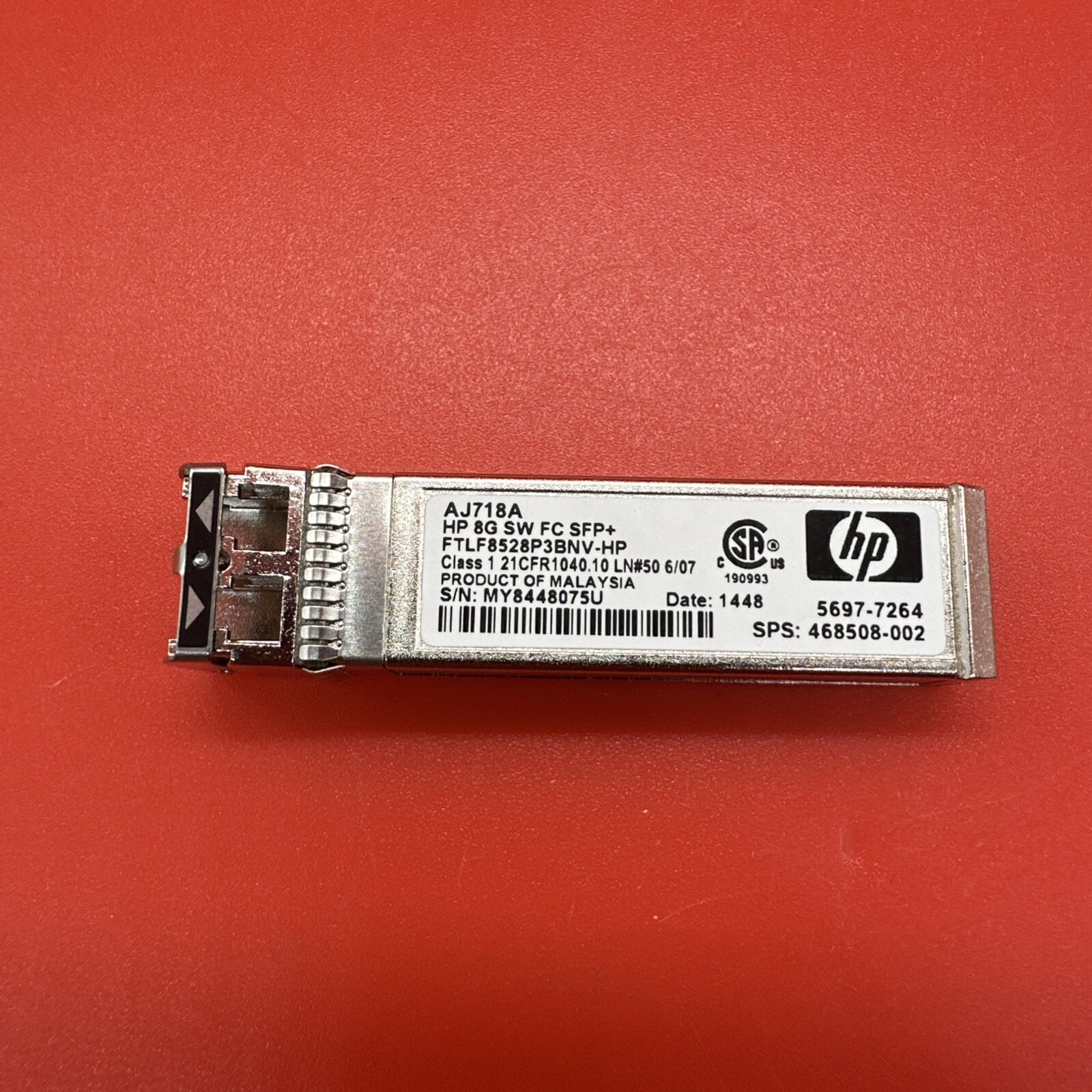 HP AJ718A 8G SW FC SFP+ FTLF8528P3BNV-HP 468508-002 For HP 8 Gbps Enterprise