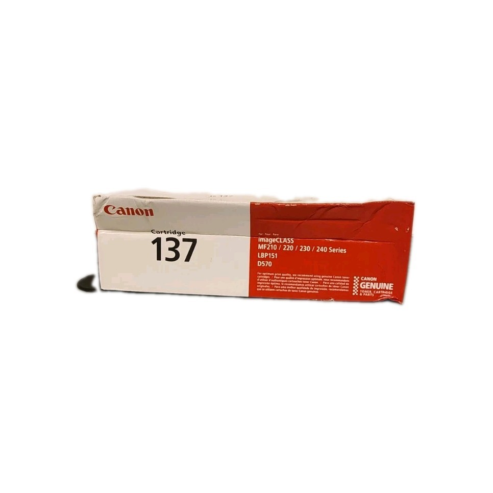 Genuine Canon 137 Black Laser Printer Toner Cartridge Sealed OEM Damaged Box