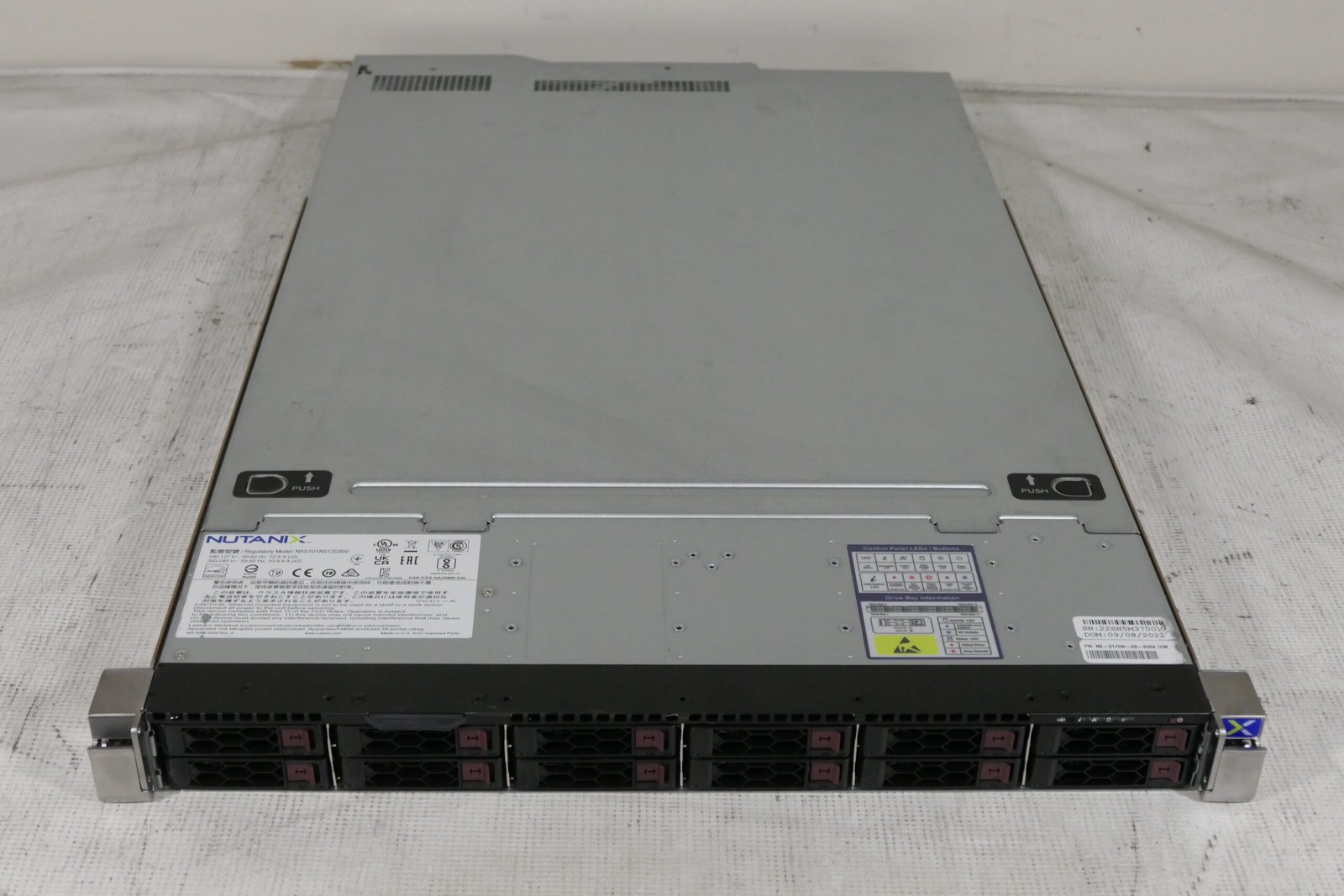 Supermicro 1U 12SFF X12DPU  2x Gold 6354 3GHz 64GB Ram  38816L NVMe 2x 2000w