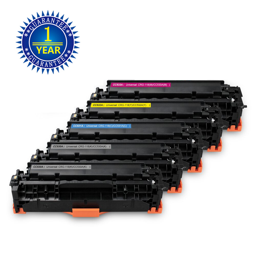 5PK Color Toner CC530A -CC533A 304A Set For HP Laserjet CP2025 CP2025nf CM2320