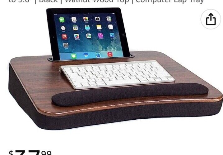 Sofia + Sam Multi Tasking Lap Desk with Memory Foam Cushion | Tablet Slot 