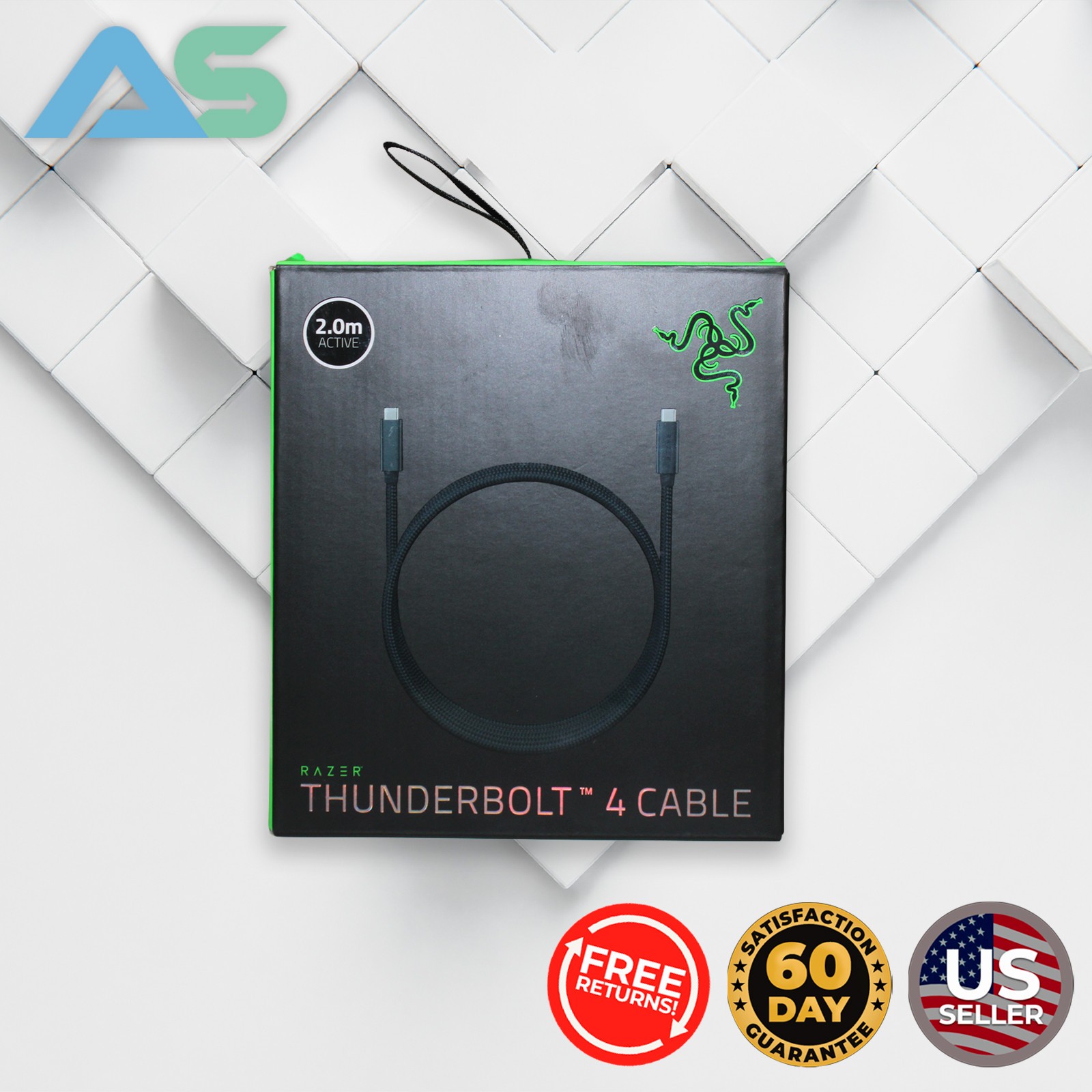 🐍 Razer Thunderbolt 4 Cable 2m Length Up to 8K Resolution | RC21-01870100-R3M1