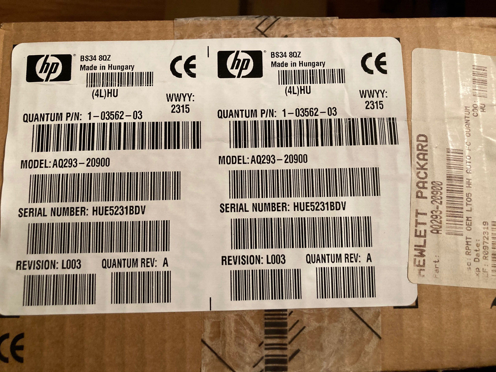 Quantum LT05 HH FC AQ293C#900 1-03562-01   i40 i80 Scalar (drive only no sled )