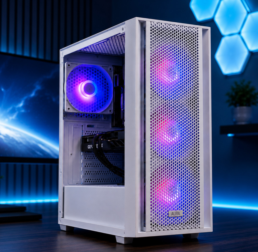 Custom White Gaming Desktop PC intel i7 3.40 Quad 32GB 2TB SSD Nvidia RTX 4060