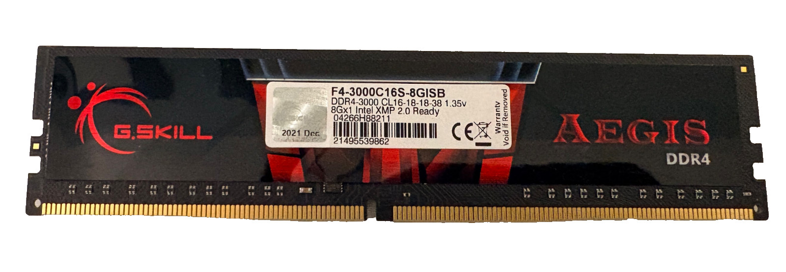 G.SKILL Aegis 8GB DDR4-3000 CL16 Desktop RAM F4-3000C16S-8GISB Tested