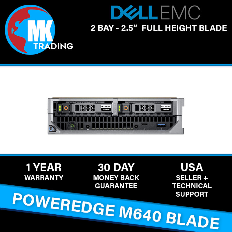 Dell PowerEdge M640 2B SFF Blade Server -V1- Choose CPUs/RAM/Drives - Wholesale