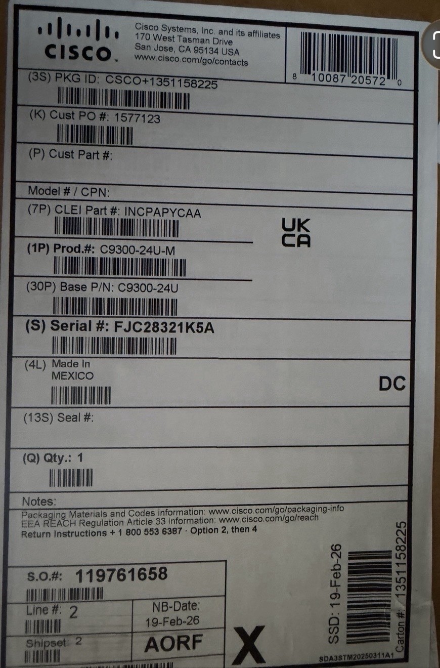 C9300-24U-M Cisco Catalyst Meraki 9300-M 24-port GbE UPoE switch