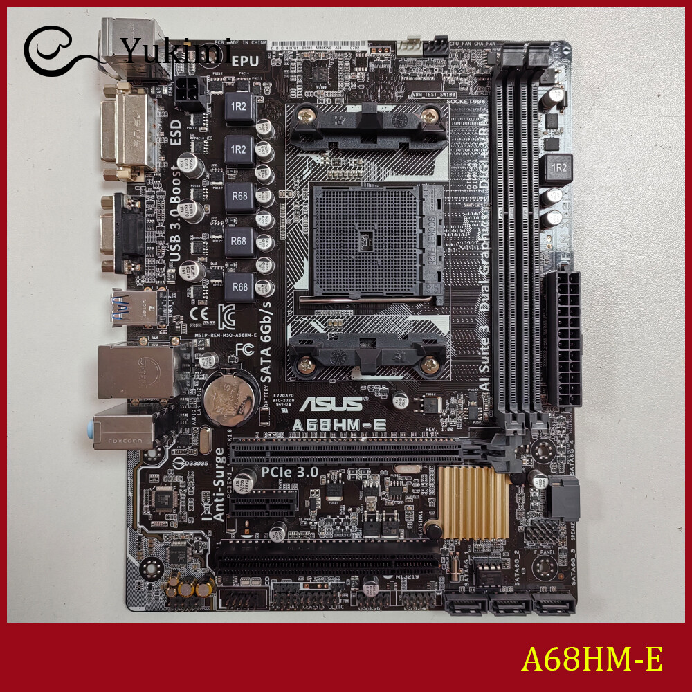 FOR ASUS A68HM-E DDR3 AMD FM2 32GB DVI Micro ATX Motherboard Test OK