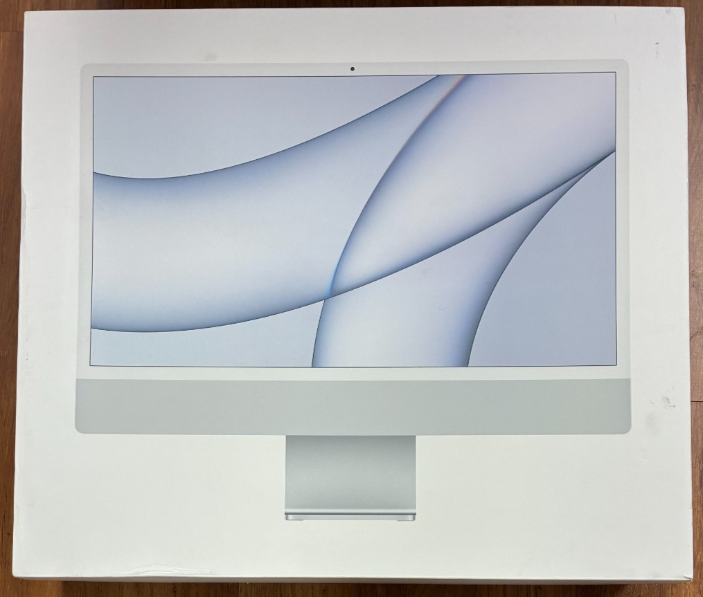 New Apple iMac 24" 2021 M1 8-Core CPU/GPU 16GB RAM 1TB SSD Silver VESA Open Box