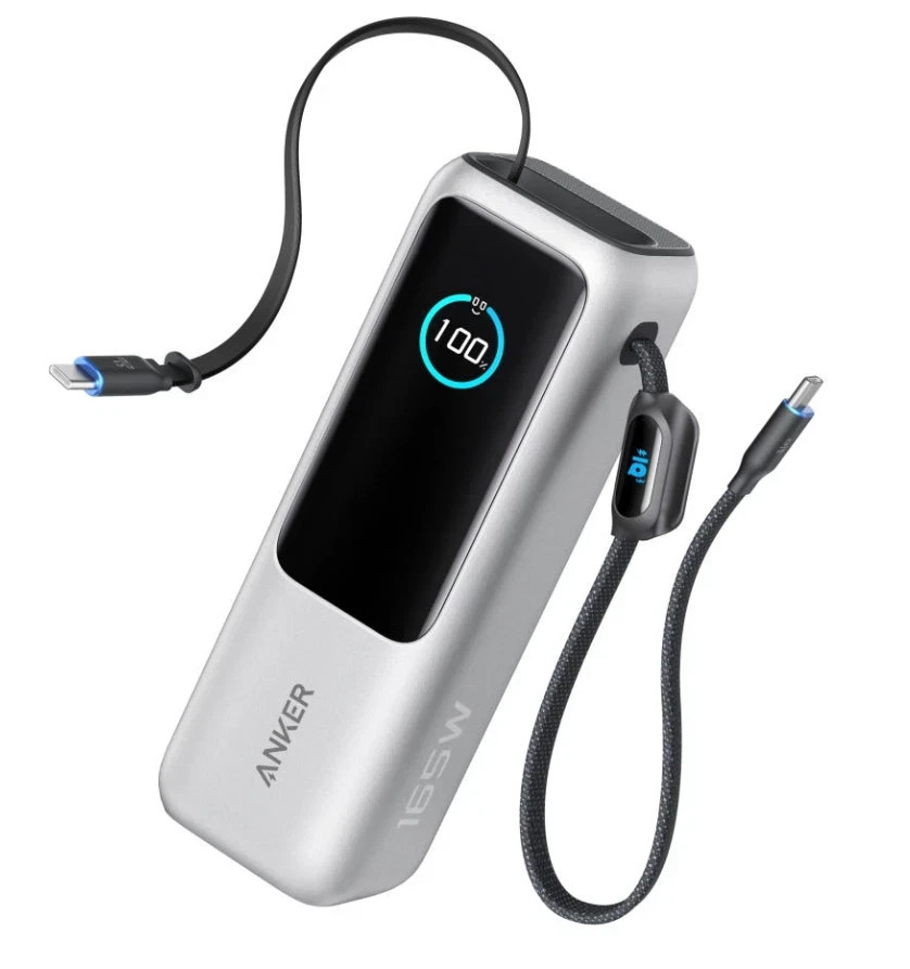Anker A1695 Laptop Power Bank 25000mAh 165W Silver w/ Cables - Open-box | Unused