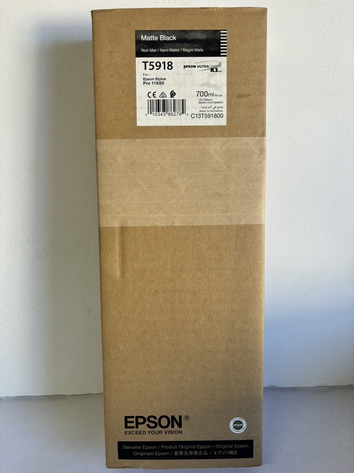 NEW EPSON T5918 Matte Black Stylus Pro 11880 SEALED EXP 06/2020