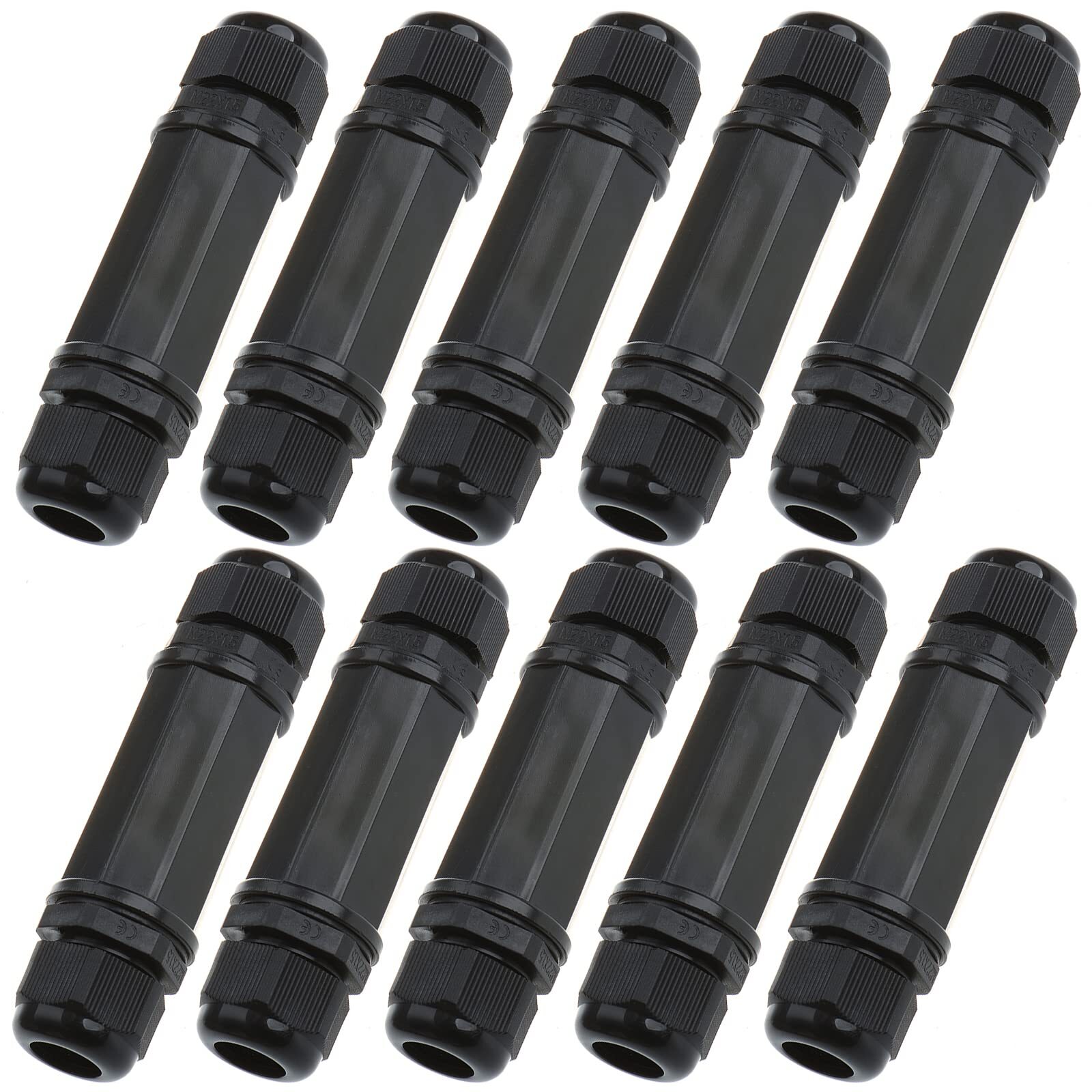 10pcs M22z Shielded Rj45 Waterproof Cat5/5e/6 8p8c Connector Ip67 Ethernet Lan C