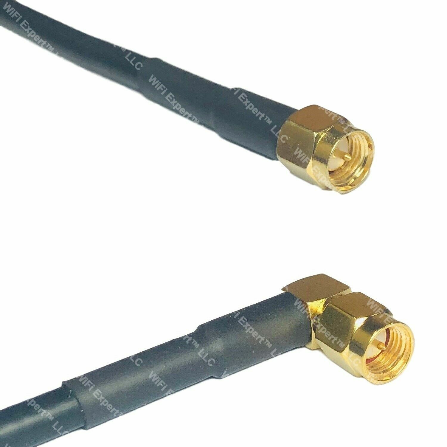 TIMES Microwave® LMR195 1-30' RF Pigtail Cable SMA Male Right Angle to SMA Male