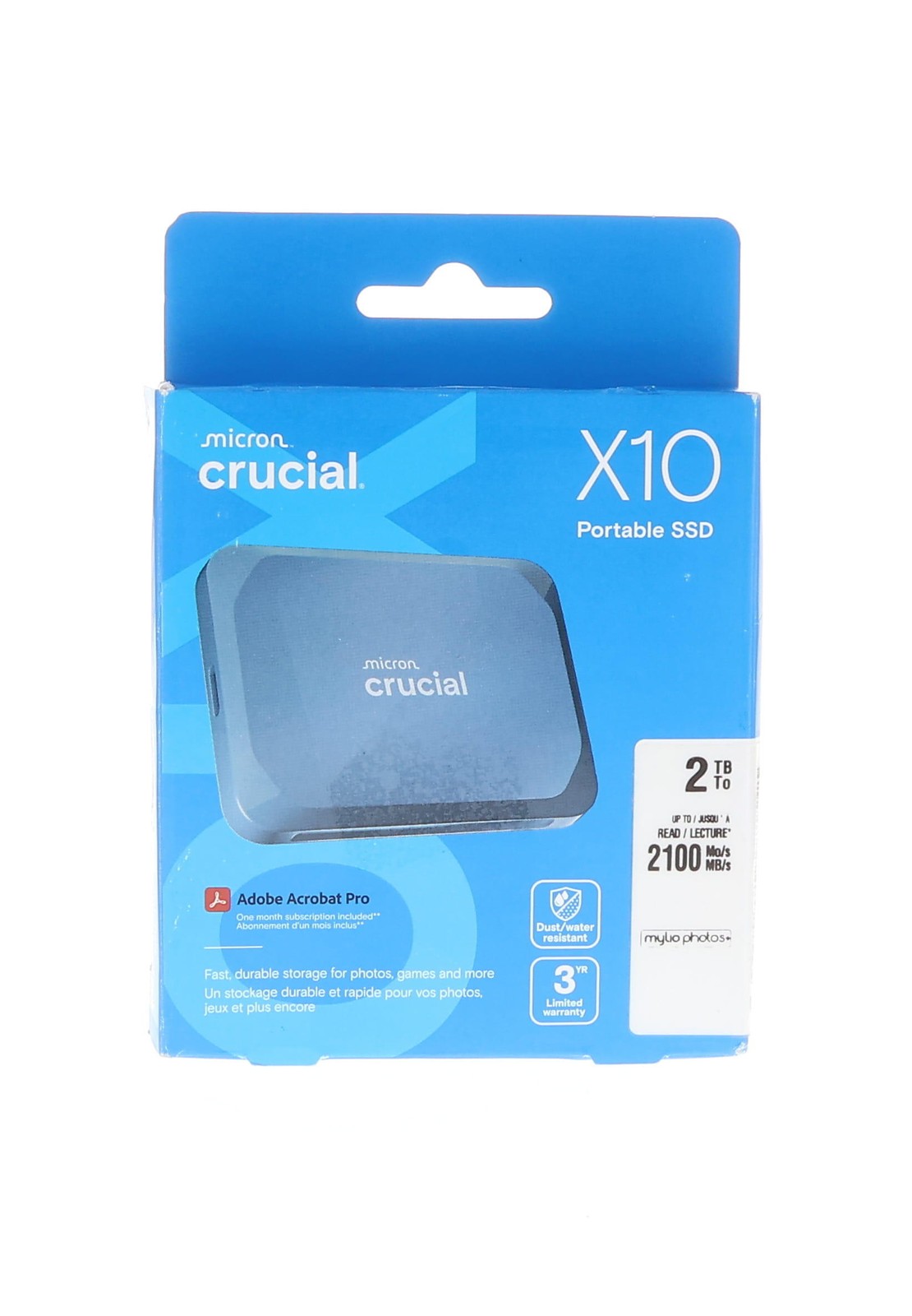 Crucial X10 2TB Portable SSD USB-C 3.2 2100MB/s External Drive CT2000X10SSD9