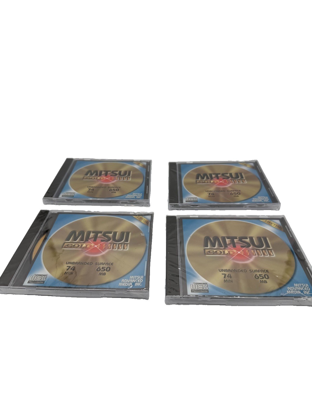 New 4x MITSUI Gold CD-R Archive Grade Blank Media 650MB 74 Min Unbranded SEALED