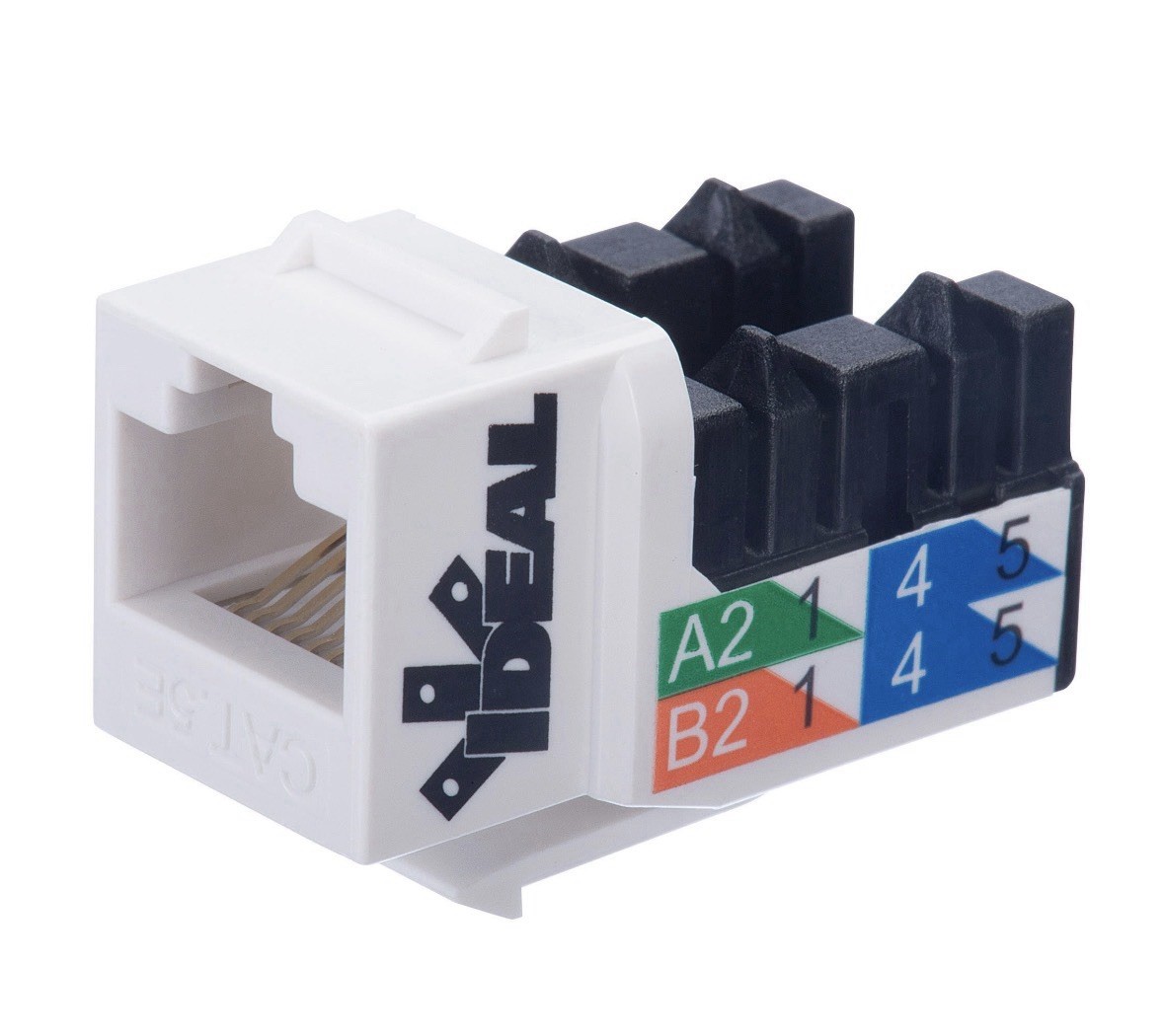 Ideal 89-751WH CAT5e Keystone Modular Jack White 10-PACK