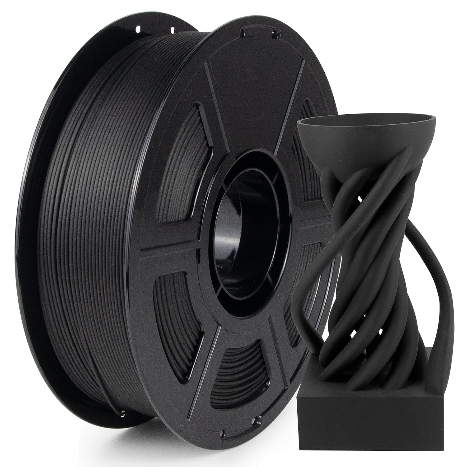 PA6 Carbon Fiber Nylon Filament 1.75Mm Matte Black 0.5KG, PA6-CF 3D Printer Fila
