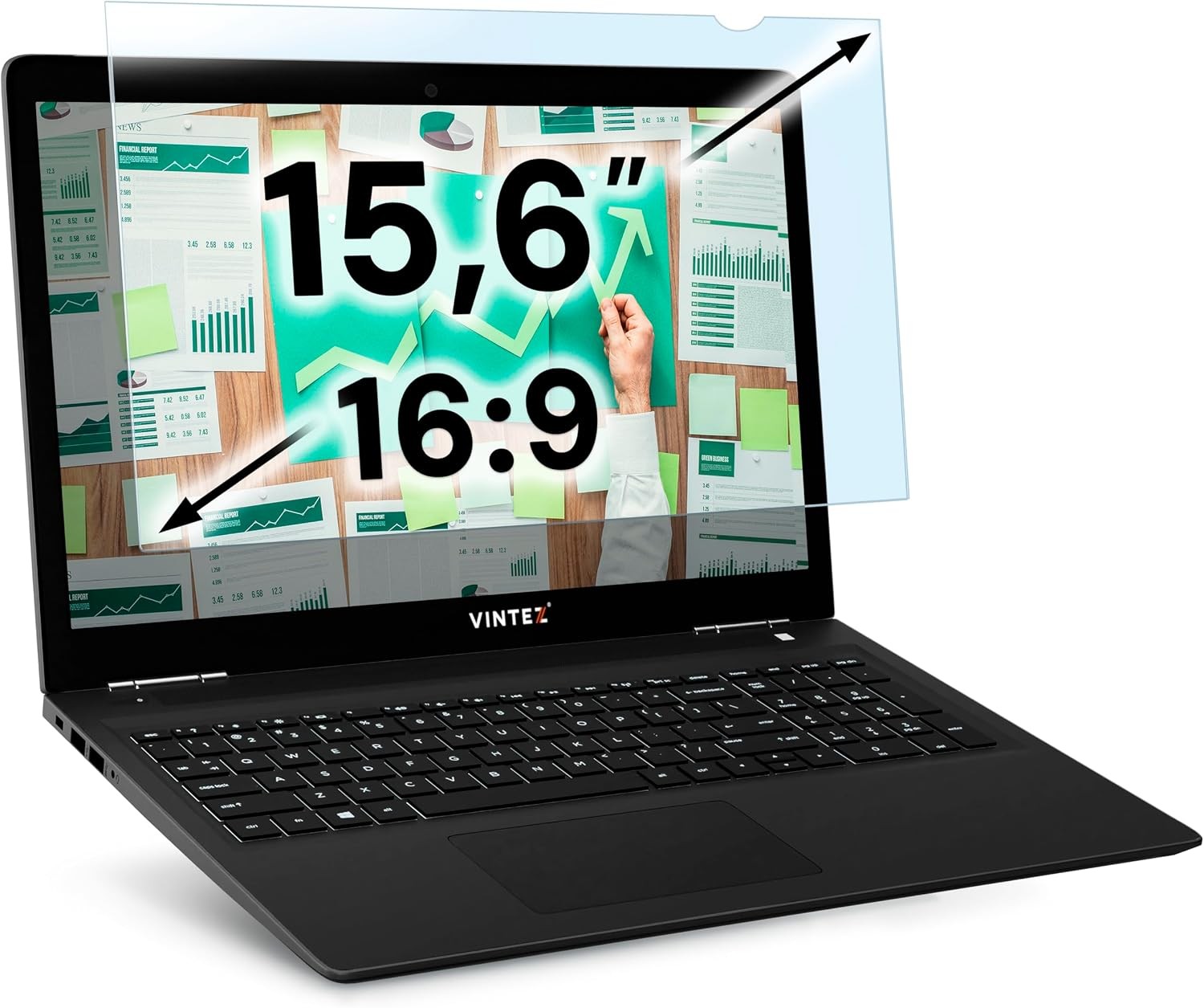 15.6 inch Blue Light Blocking Screen Protector for 16:9 Widescreen Laptop