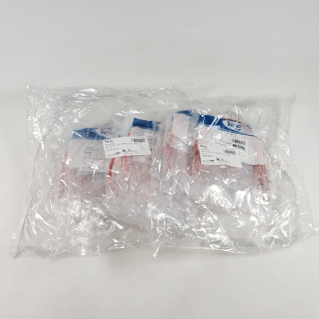 Lot of 30 ICC ICPCST01OR CAT6 Clear Boot 1Ft. Orange Patch Cord