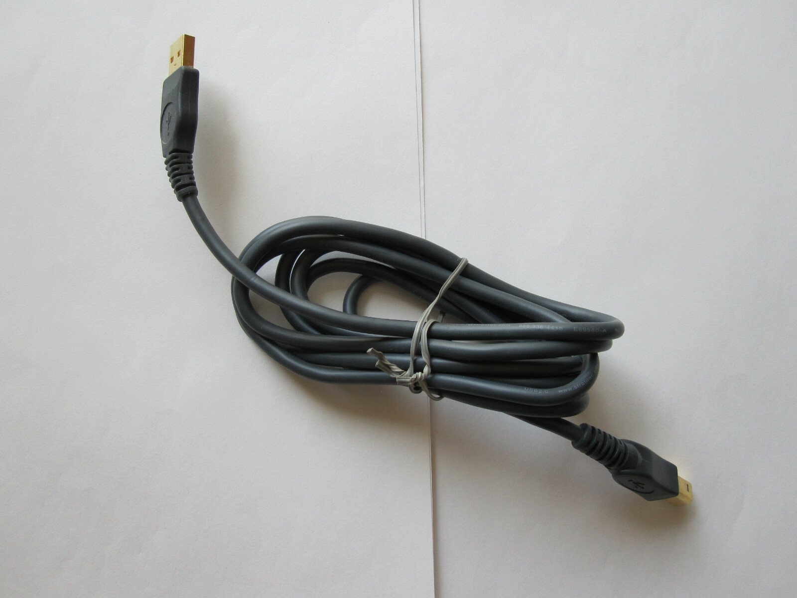 Stratitec Premium A-B High Speed USB 2.0 Cable 24K Gold Connectors 6.5ft (2M)