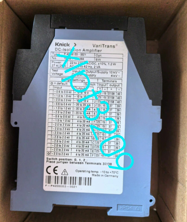 P42000D3-0021  New Knick isolation amplifier FedEx or DHL