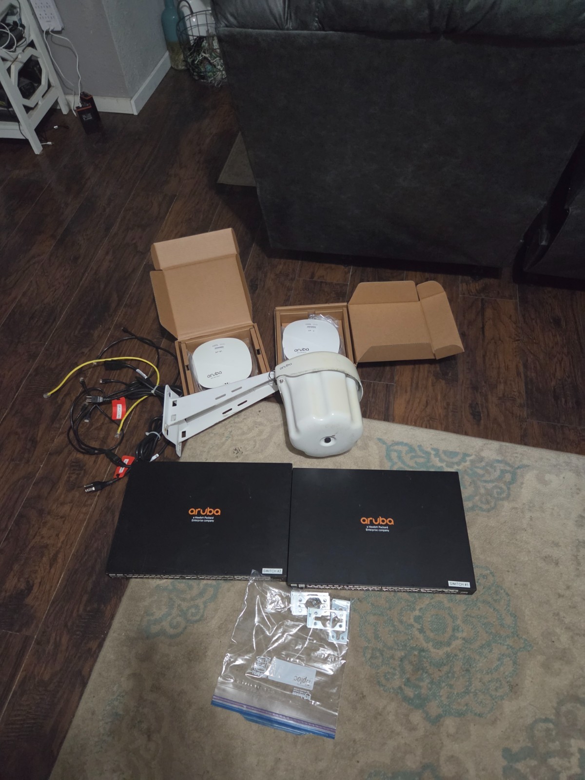 aruba network, has mostly everything other than needs some power cables.