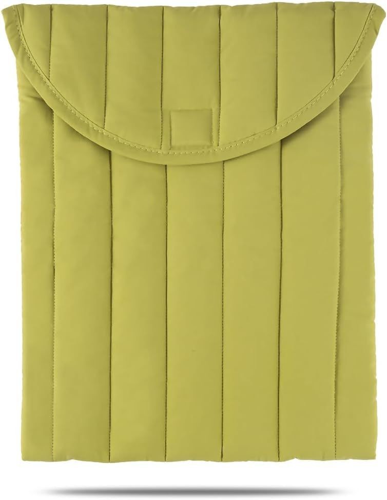 Puffy Laptop Sleeve 13-14 Inch in Streak-Green, Protective Case for Tablets and