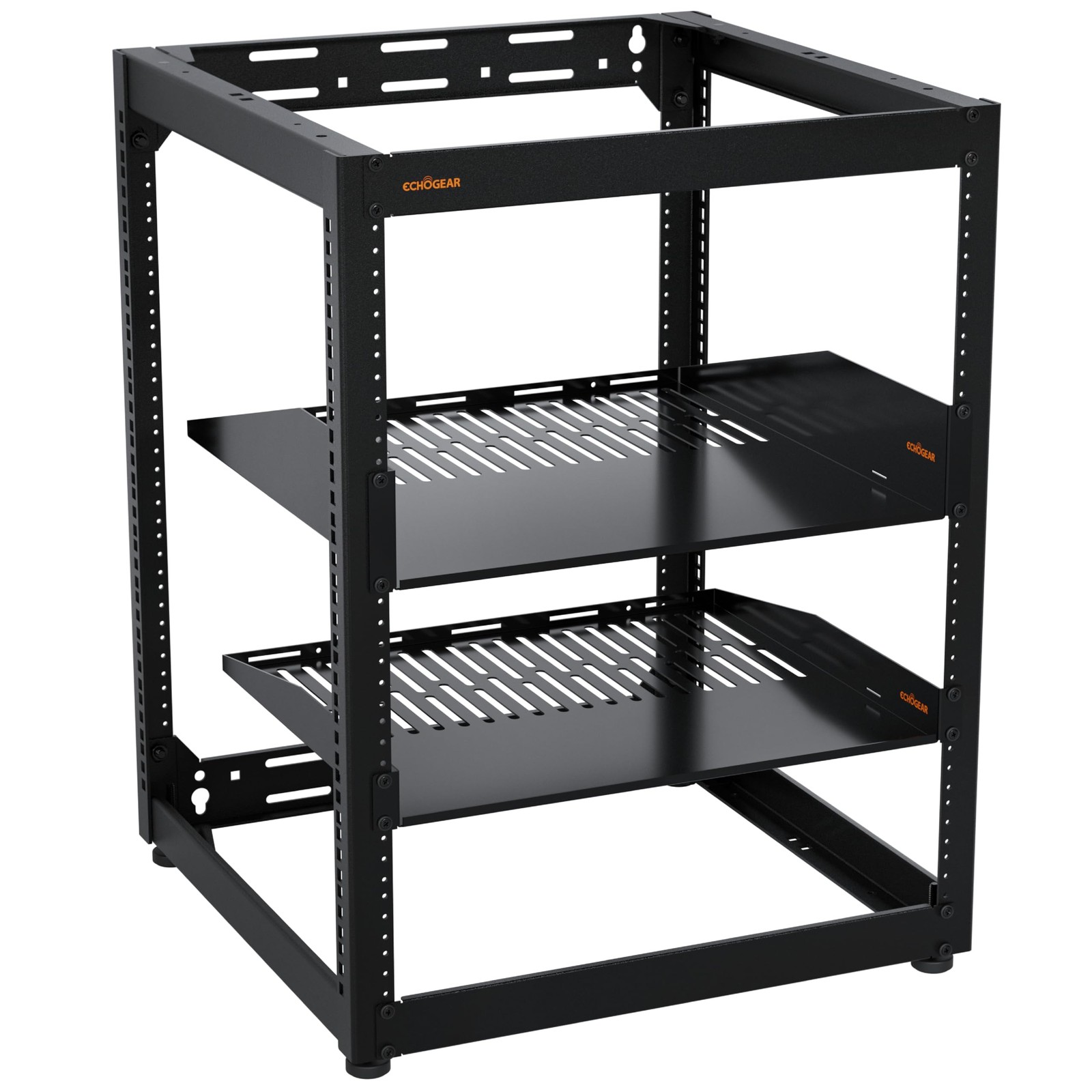 15U Open Server Rack ECHOGEAR Wall Mount Vented Shelves