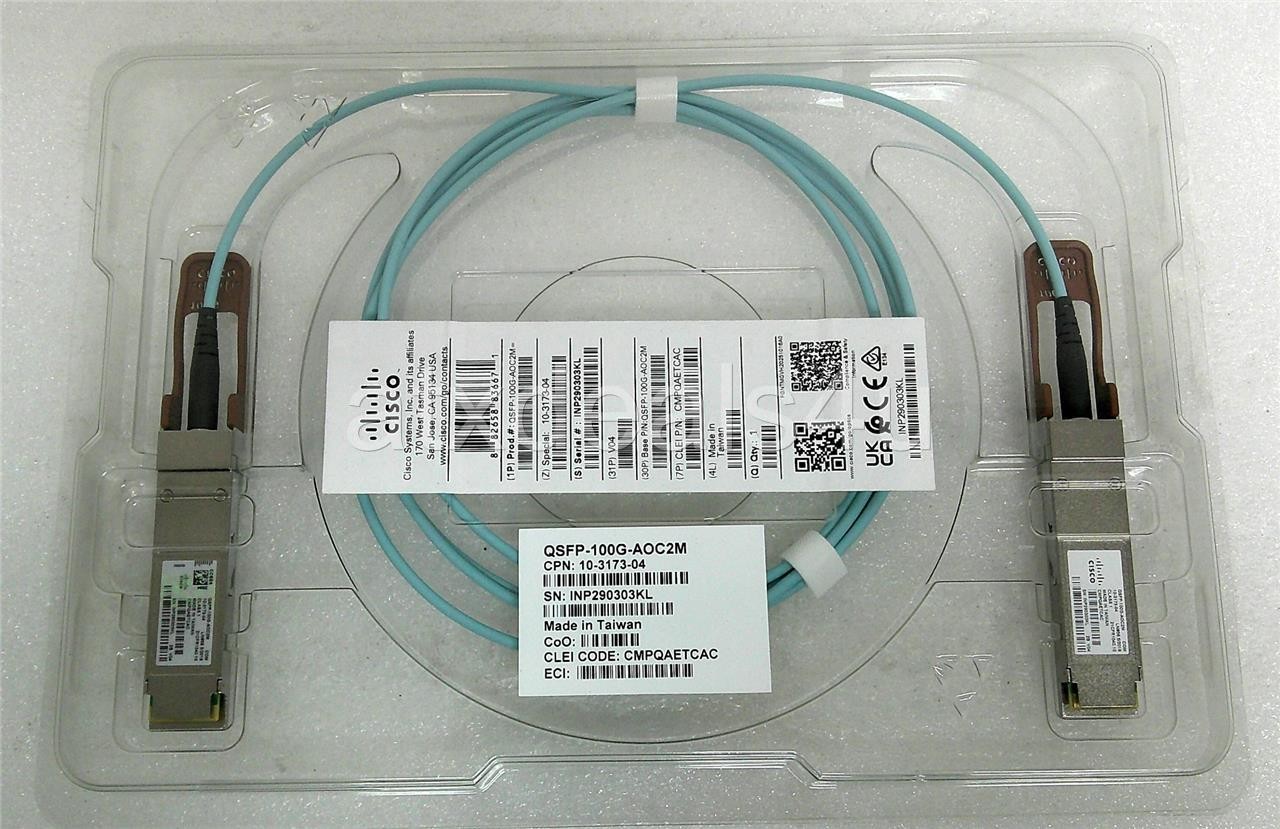 Cisco QSFP-100G-AOC2M 10-3173-04 2M Active Optical Cable W/ Hologram New