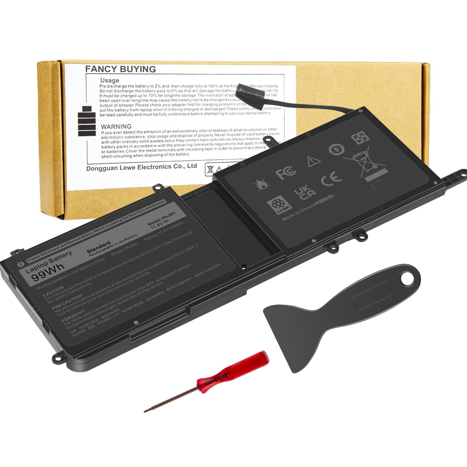 High-Capacity Battery Replacement for Dell Alienware 17 R4 R5 15 R3 R4, Compatib