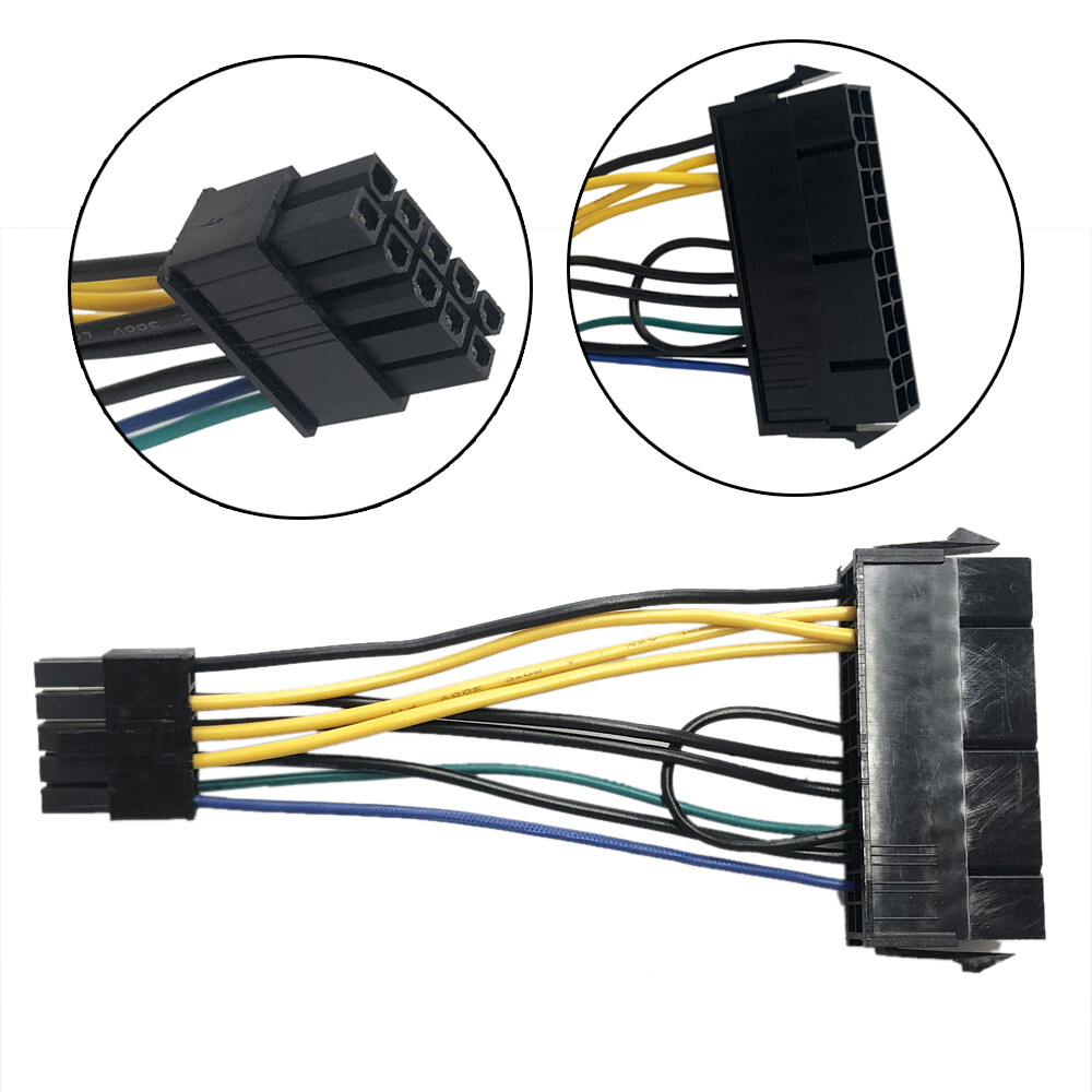 13.2cm 18AWG ATX 24P to Lenovo 10P 24pin to 10pin PSU Power Adapter Cable T0US