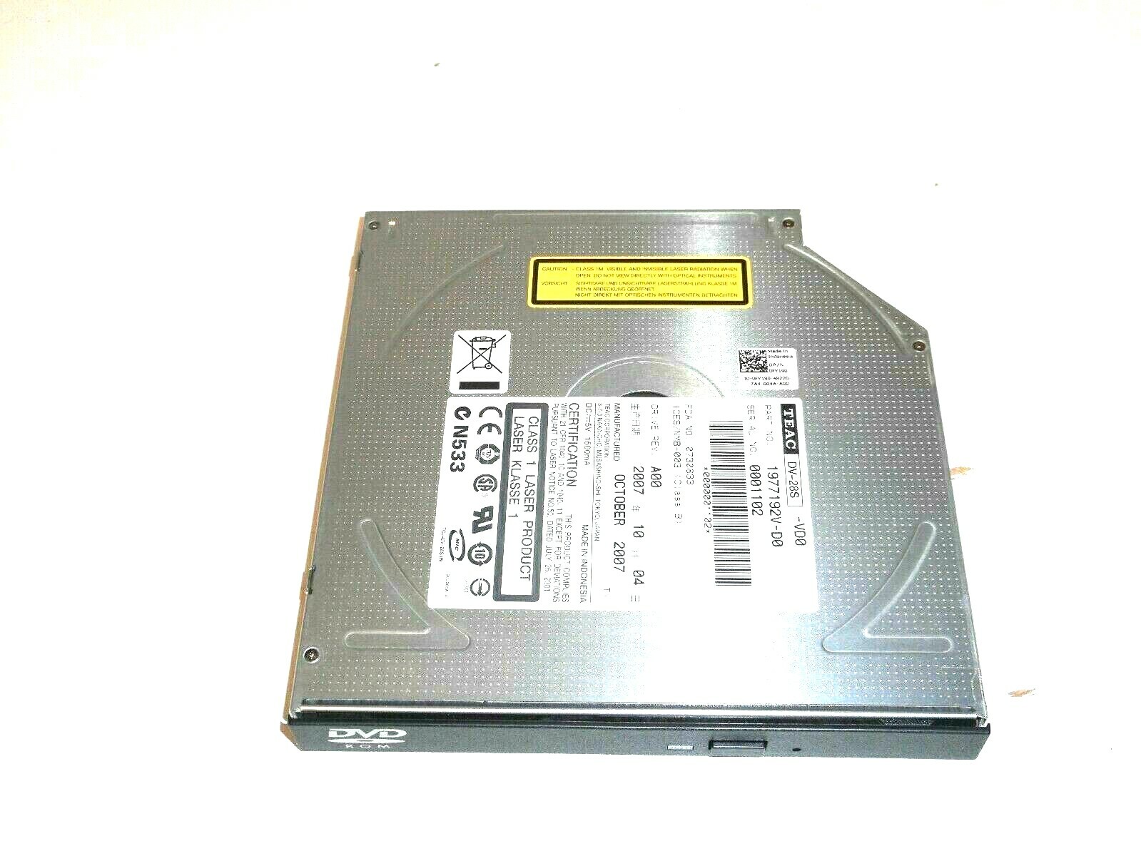 NEW Dell FY190 DVD SLIM SATA Drive TEAC 1977192V-D0 DV-28S Portable Optiplex