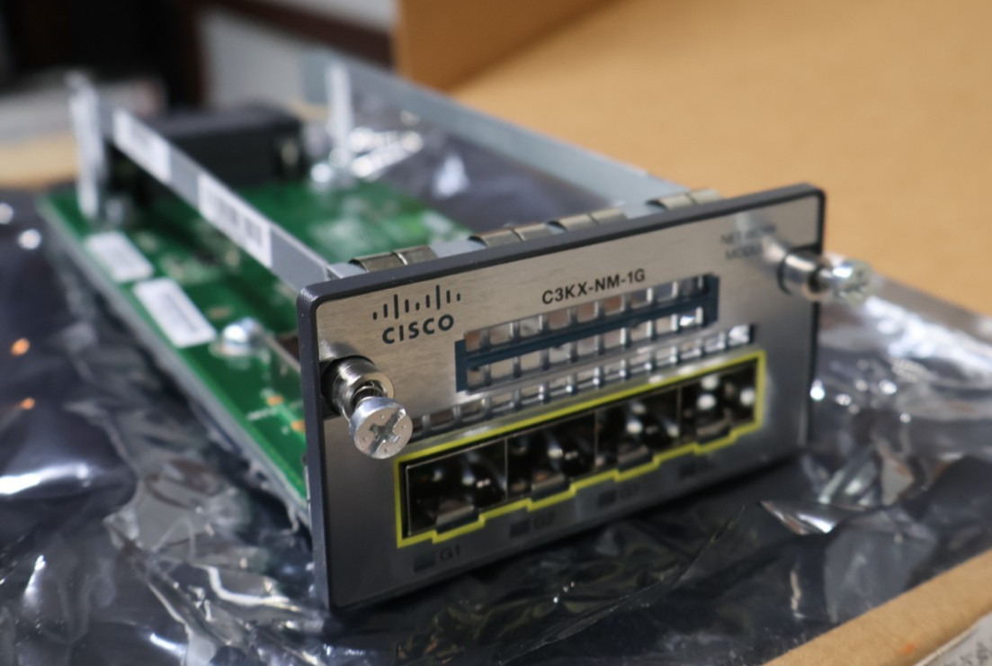 New Open Box C3KX-NM-1G - Cisco Expansion Module 3560X / 3750X 3K-X 4-Port 1G