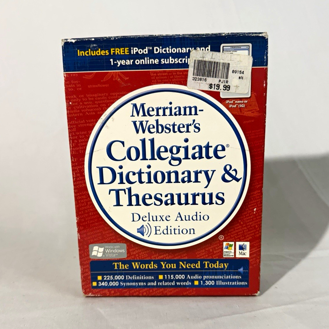 Merriam-Webster Collegiate Dictionary & Thesaurus Deluxe Audio CD 11th Ed
