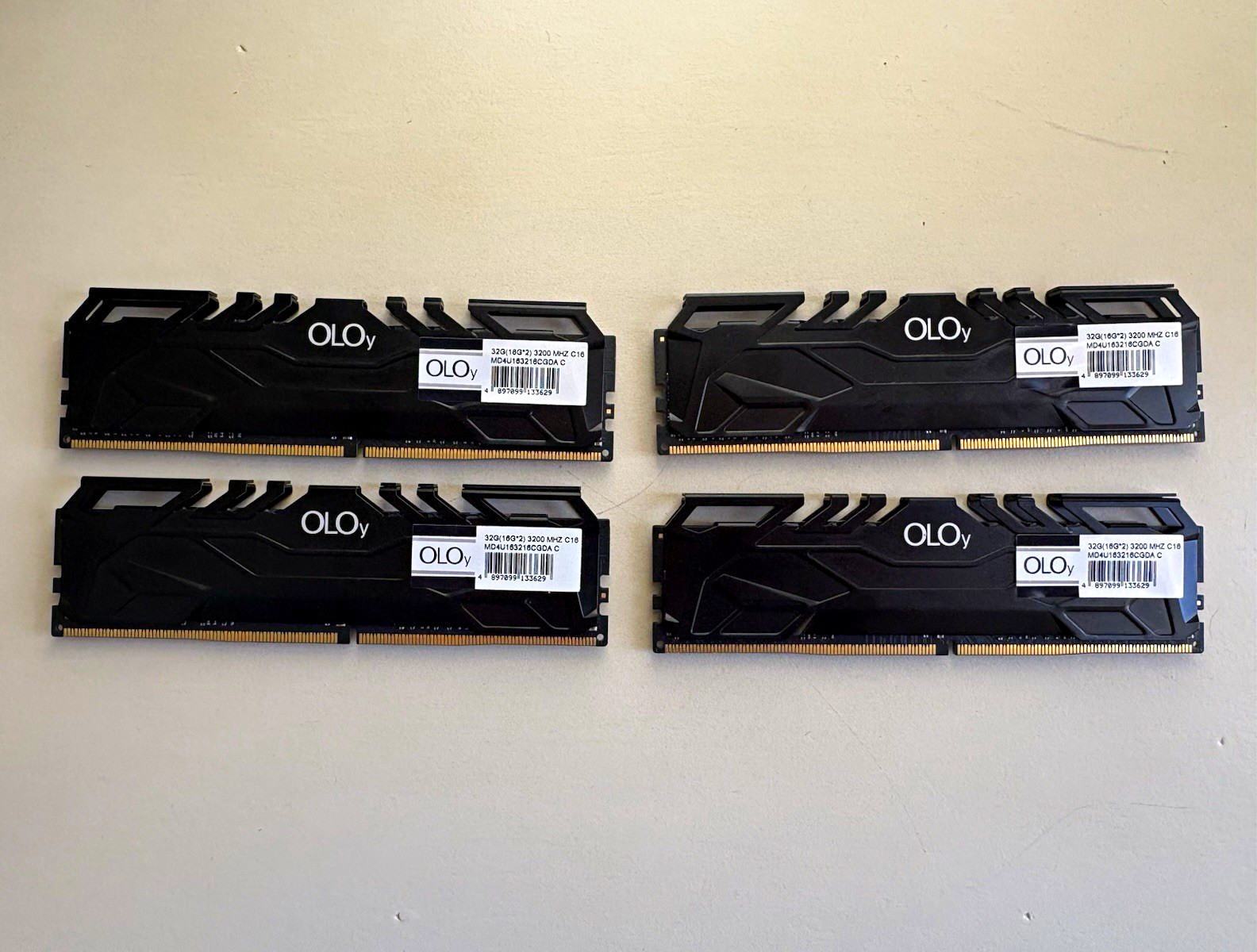OLOY 64GB RAM KIT (4x16GB) DDR4 3200MHz C16 UDIMM XMP Desktop Memory