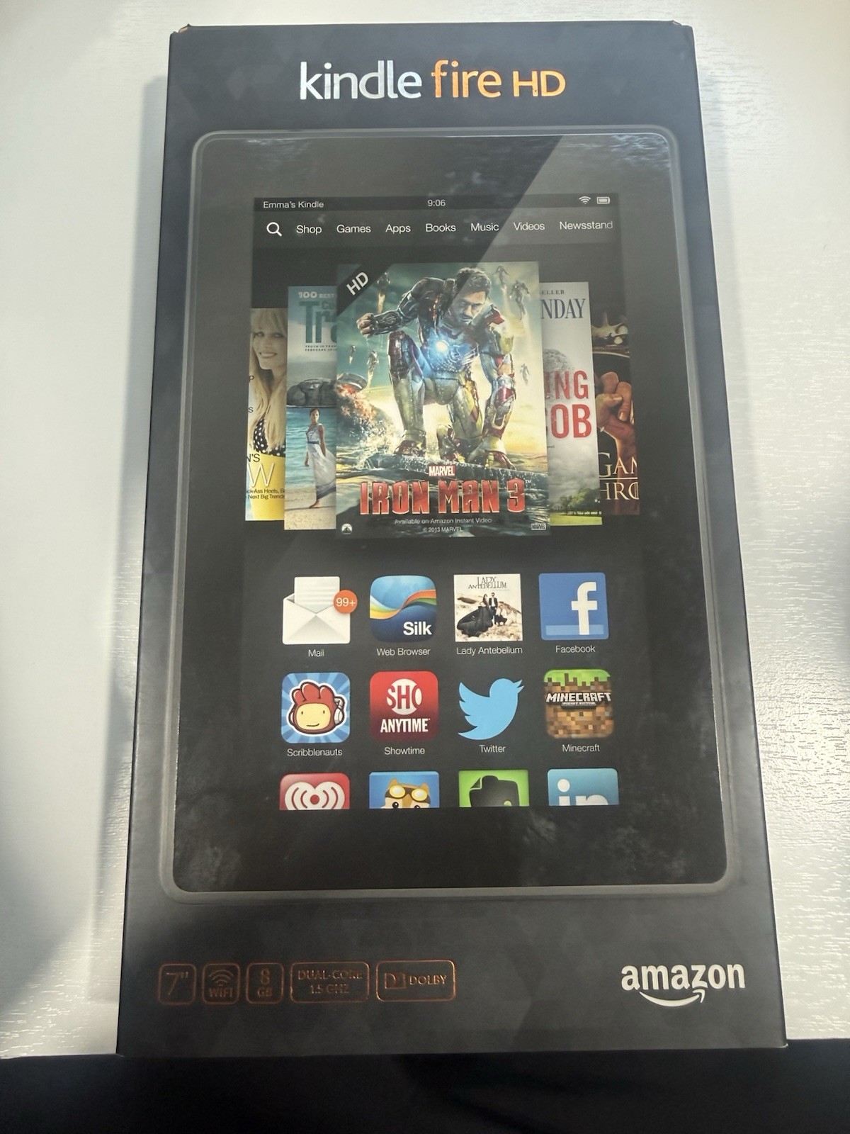 Amazon Kindle Fire HD 7 WiFi Dualcore 1.5 GHZ Dolby Brand New Never Used InBox
