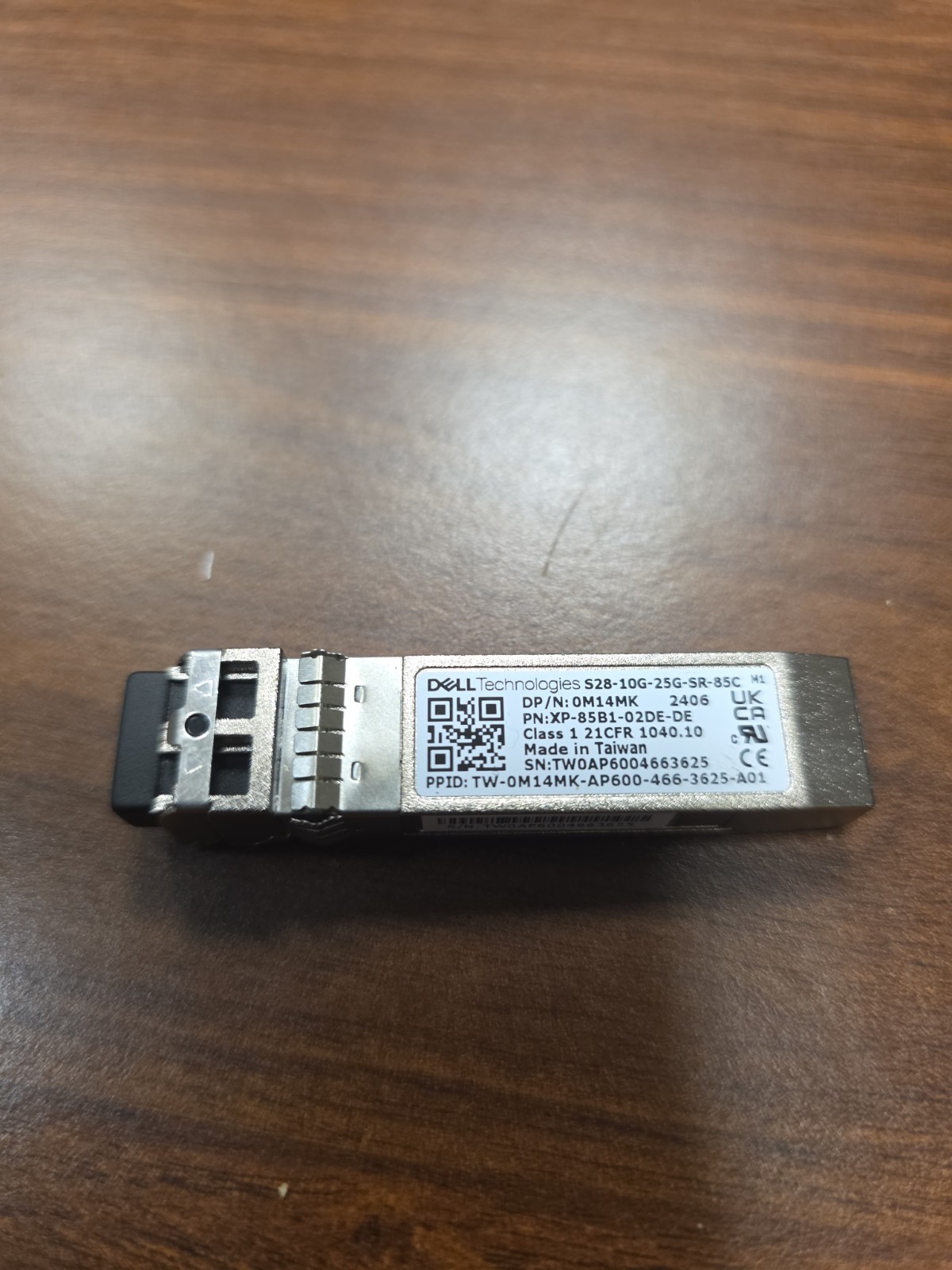 Dell EMC SFP+/ SFP28 Transceiver LTF8505-BE+-DEN S28-10G-25G-SR-85C M14MK