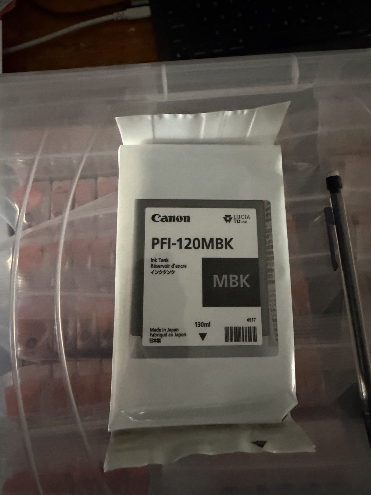 Genuine Canon 2884C001 / PFI-120MBK / PFI120MBK Matte Black Ink (exp. 2028)