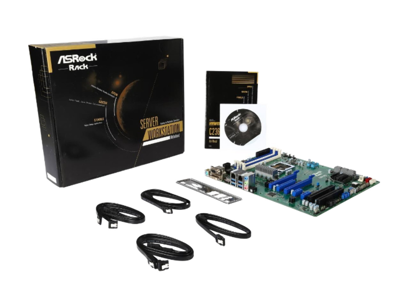 ASROCK C236M WS microATX 9.6"X9.6" Server Motherboard LGA 1151 Intel C236 WS 9