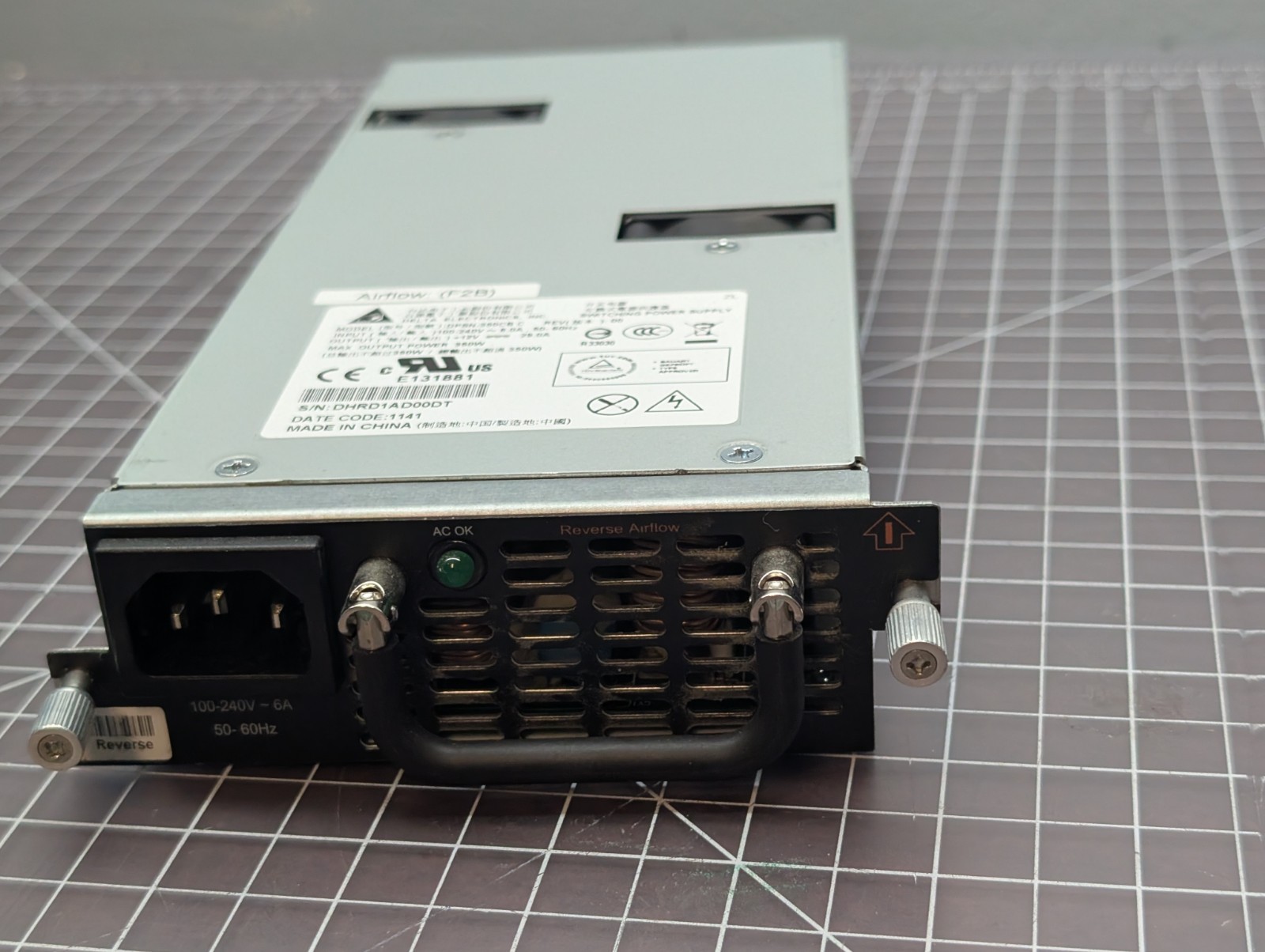 Genuine Power Supply 100-240V~ Output 350W DPSN-350CB F for Force10 S4810p 6TRFG