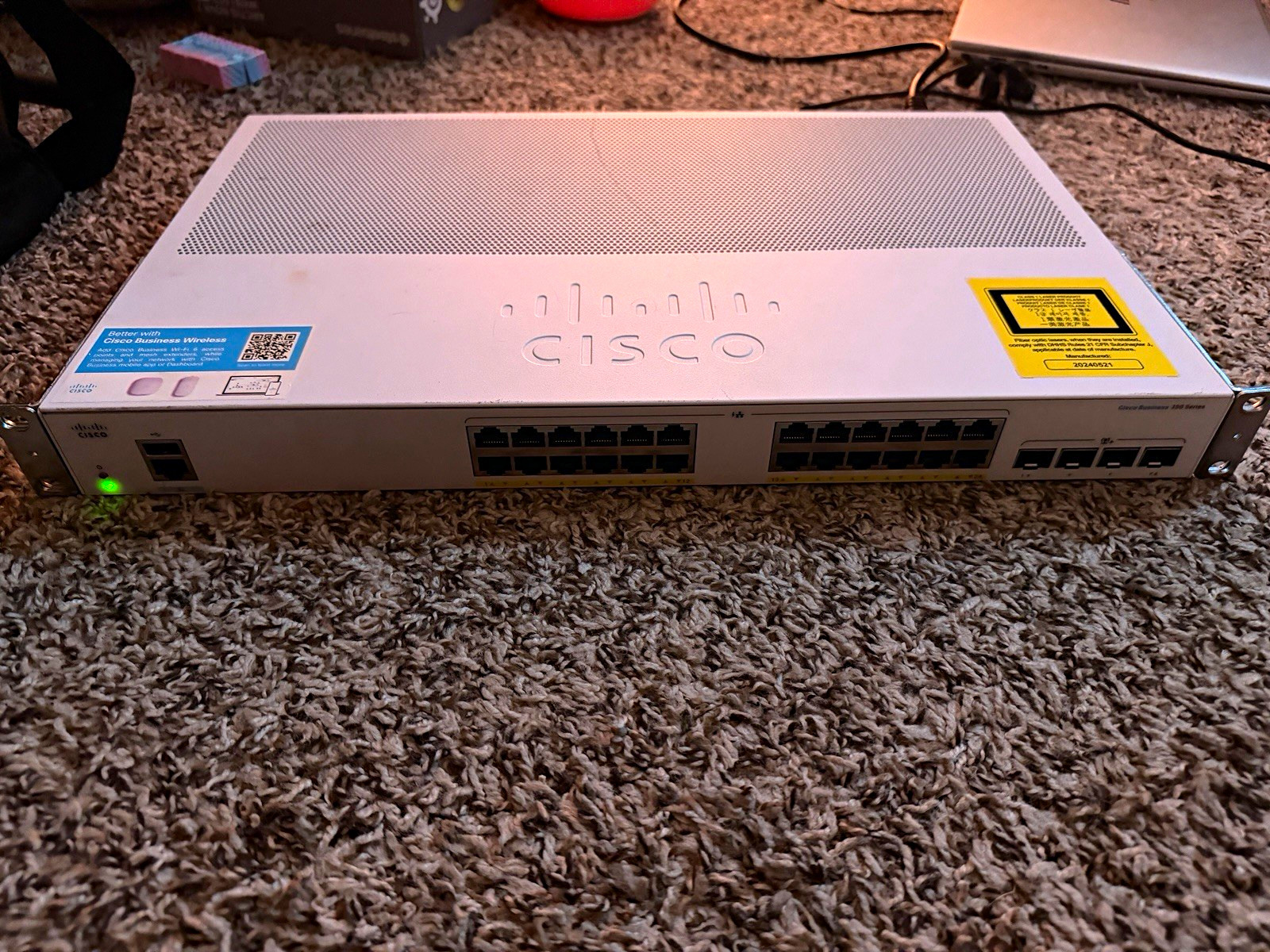 Cisco CBS350-24P-4X 24-Port Gigabit PoE+ Managed Switch, 4x 10G SFP+